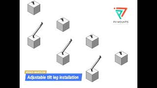 Adjustable Tilt Leg Installation for Solar Mounting  PV Mounts [upl. by Nylrem]