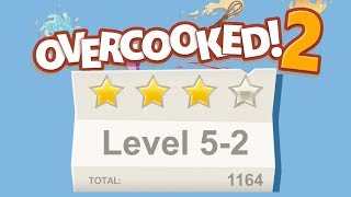 Overcooked 2 Level 52 4 stars 2 player Coop [upl. by Aelyak]