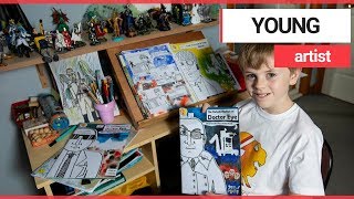 Tenyearold comic book fan sells his creations around the world  SWNS TV [upl. by Sert]