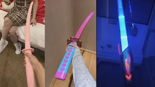 3D Printed Fidget Retractable Katana  Gravity Cosplay Sword Toys [upl. by Kowalski621]