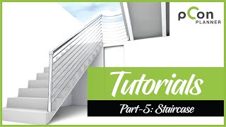 Staircase in pCon planner  Tutorial part5  Architechnology [upl. by Timmie]