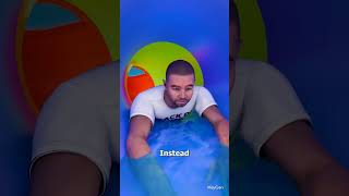 stuck in a water slide 😨 facts shorts waterslider [upl. by Manwell]