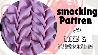 How to do Canadian leaf smocking Pattren  LEAF SMOCKING  fabric manipulation technique [upl. by Barnard]