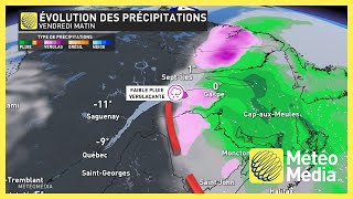 Conséquences du blocage Omega  Risque de verglas au Québec pour jeudi et vendredi [upl. by Clausen]