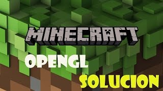 Como solucionar Error No OpenGL Context MINECRAFT I Solución 2024 [upl. by Gonagle175]