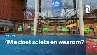 Activisten bekladden gebouw Rijkswaterstaat  L1 Nieuws [upl. by Jobina]