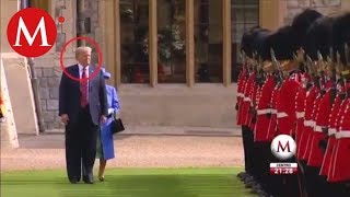 Reina Isabel II recibe a Donald Trump [upl. by Enilrac49]