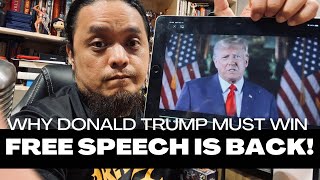 Free Speech is Back My Main Reason For Choosing Donald Trump  Trump’s Fight Vs Censorship [upl. by Joachima]