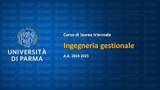 Corso di laurea triennale in Ingegneria gestionale  aa 20242025 [upl. by Ulu]