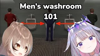 Bijou Teaches Mumei The Unspoken Rules Of Male Urinal Etiquette [upl. by Leicam]