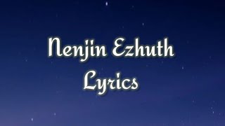 Kannil kanavaga nee Nenjin Ezhuth Song lyrics [upl. by Einnahpets]