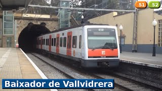 FGC Barcelona  Baixador de Vallvidrera S1  S2  UT 112  113  2016 [upl. by Eskil]