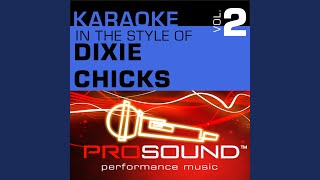 Landslide Karaoke With Background Vocals In the style of Dixie Chicks [upl. by Eltsyek922]