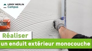 Comment réaliser un enduit extérieur monocouche  Leroy Merlin [upl. by Euqcaj]