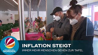 Inflationsrate steigt Immer mehr Menschen sind auf Tafeln in Niedersachsen angewiesen [upl. by Kartis]