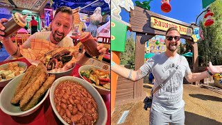 NEW Disney Restaurant Opens At Hollywood Studios  Woodys Roundup Rodeo BBQ Full Food Review [upl. by Dnomso]