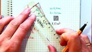 Kolmnurga pindala arvutamine  iga aluse ja kõrguse paariga [upl. by Holbrooke]