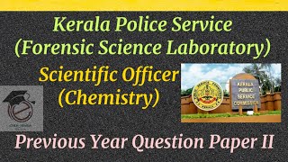 Kerala PSC Forensic Science Laboratory Scientific Officer Previous year question solved part2 [upl. by Yelrehs183]