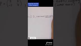 TINGKATAN 5  Matematik  MATRICES  MATRIKS  Tiada matriks songsang [upl. by Einor325]