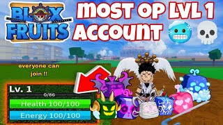 Getting Overpowered Items at Level 1😎🐉fruit giveaway at 45 likes roblox bloxfruits shorts [upl. by Meesaw]