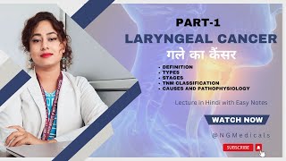 Cancer of Larynx or Throat cancer Part 1 FULL EXPLANATION IN HINDI BY NG MEDICALS [upl. by Navonoj]