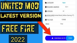 United mode  How to download and install united mode Free fire in android device [upl. by Peisch]