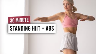 30 MIN KILLER HIIT ALL STANDING  ABS Workout No Equipment No Repeat Sweaty Home Workout [upl. by Cathey]