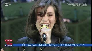 Sanremo 2022 Laura Pausini super ospite al Festival  La vita in diretta 19012022 [upl. by Polik]