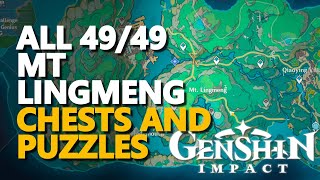 All Mt Lingmeng Chests and Puzzles Genshin Impact [upl. by Vatsug]