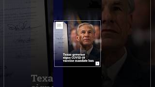 Texas Governor Signs COVID19 Vaccine Mandate Ban [upl. by Drescher188]