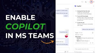 How To Enable Microsoft Copilot In Teams Tutorial [upl. by Carlton]