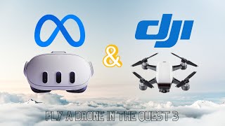 Flying the DJI Spark with Meta Quest 3 A VR Drone Control Experience [upl. by Kenta408]