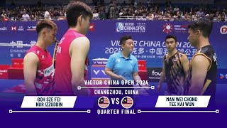 Goh Sze FeiNur Izzuddin vs Man Wei ChongTee Kai Wun China Open 2024 Badminton QF [upl. by Ethelinda565]