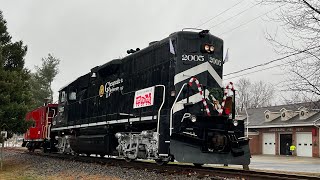 Santa visited the Jamesburg fire department firedepartment trains railfans [upl. by Acinonrev]