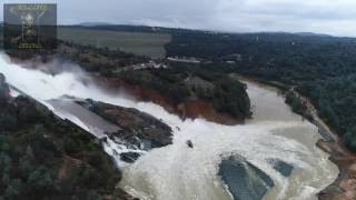 Oroville Dam 219 Spillway closeup Plus Drone footage and ground views [upl. by Notselrahc]