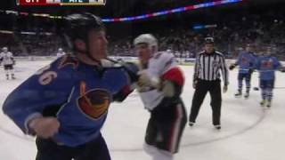 Chris Neil vs Eric Boulton Jan 12 2010 [upl. by Swartz]