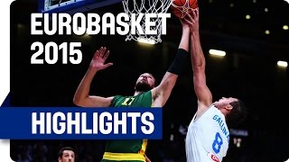 Italy v Lithuania  Quarter Final  Game Highlights  EuroBasket 2015 [upl. by Ainola403]