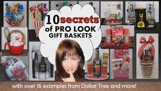 10 Pro Secrets for creating Gorgeous High End Look Gift Baskets everyone loves – Dollar Tree amp more [upl. by Anehc]