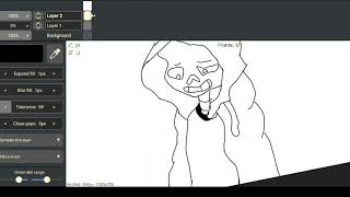 contornando um desenho que eu fiz do sans [upl. by Anirahs]