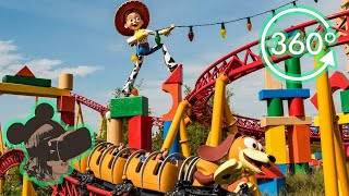 360º Ride on Slinky Dog Dash at Disneys Hollywood Studios [upl. by Gromme]