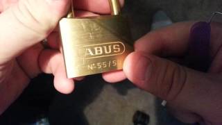 Raking An ABUS 5550 Padlock Open [upl. by Enovad]