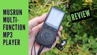 BEST BUDGET PORTABLE MUSIC DEVICE MUSRUN MULTIFUNCTION MP3 PLAYERVOICE RECORDERFM RADIO REVIEW [upl. by Sergeant802]