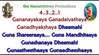 Ekadantaya Vakratundaya Karaoke With Lyrics English Lord Ganesha Songs  Devotional Songs [upl. by Leontine907]