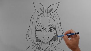 Easy anime drawing  how to draw YOTSUBA NAKANO easy stepbystep [upl. by Enilekaj651]