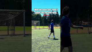 POV When the coach says to keep it simple but you have other ideas footyshorts football [upl. by Aihseyk]