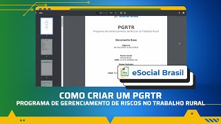 Como criar um PGRTR no eSocial Brasil [upl. by Eiramrefinnej]