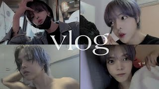 아이돌 브이로그 vlog  일상남자데일리메이크업카페연습실먹방 엔티크Ntic지온韓国アイドル [upl. by Stelmach]