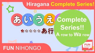 Master Hiragana Fast in 30 mins AIUEO Hiragana A row to Wa row  Learn 150 words altogether [upl. by Sitnerp762]