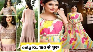 ladies ethnic wear market  gown market in ahmedabad  croptop market in ahmedabad [upl. by Akemehs]