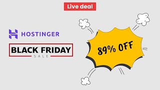 89 OFF Hostinger Black Friday and Cyber Monday Sale 2024 Domain [upl. by Brass]